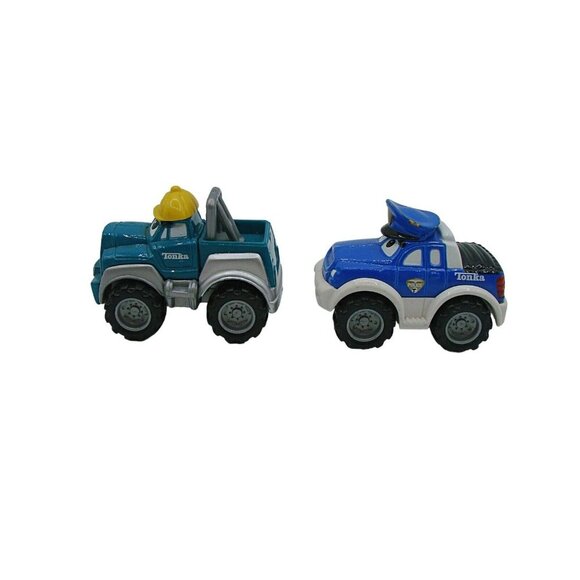 Set 2 Tonka Maisto Lil Chuck and Police Car Chuck and Friends Blue 2000 Diecast - Picture 2 of 12